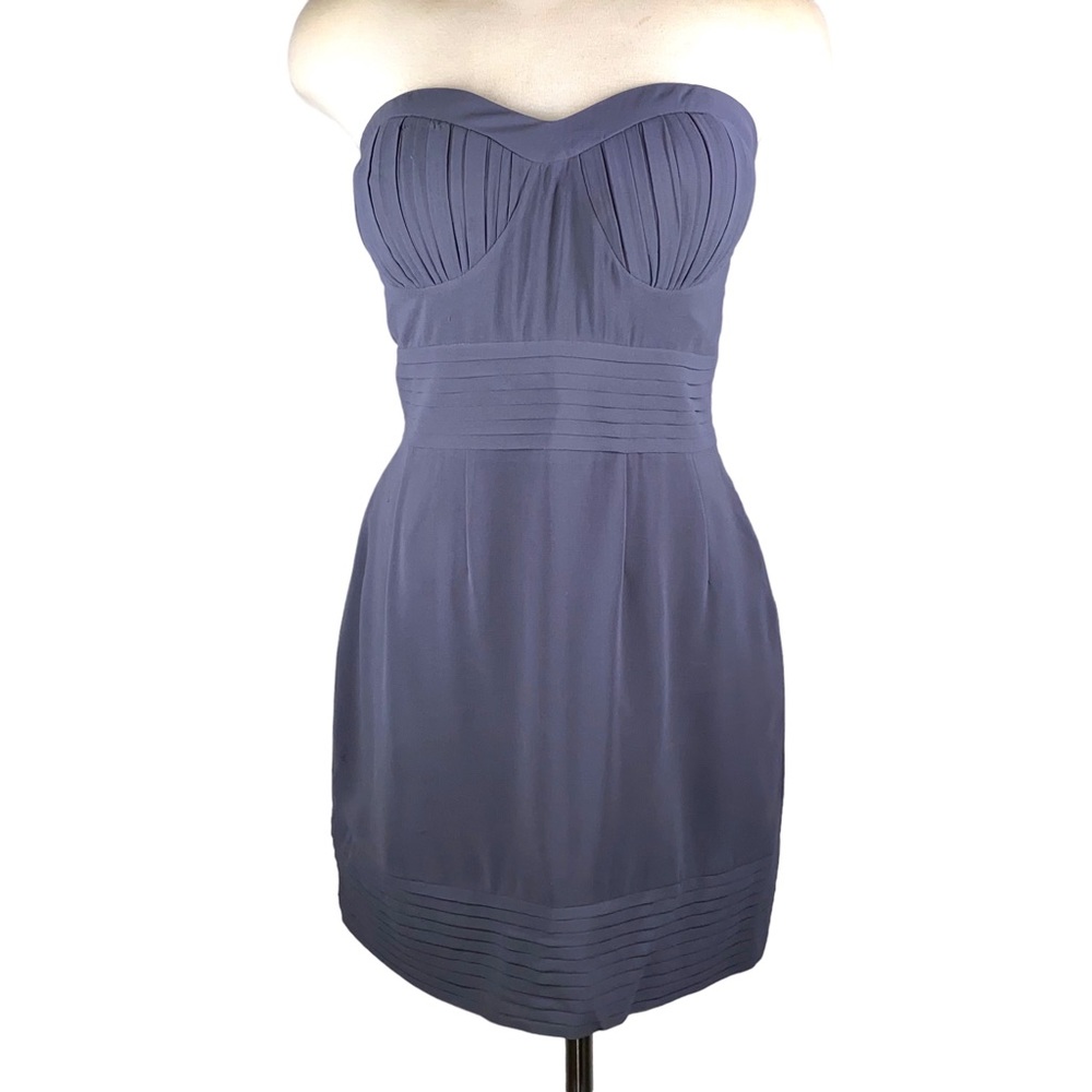 Twelve by Twelve Gray Strapless Dress A25